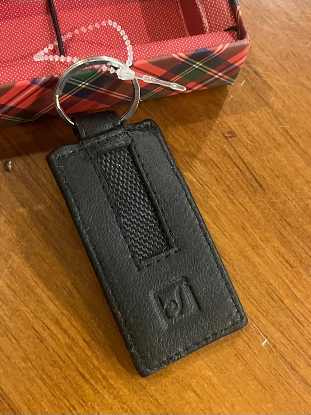 Stone Mountain Leather Canvas RFID Blocking Bi Fold Wallet and Key Fob Chain